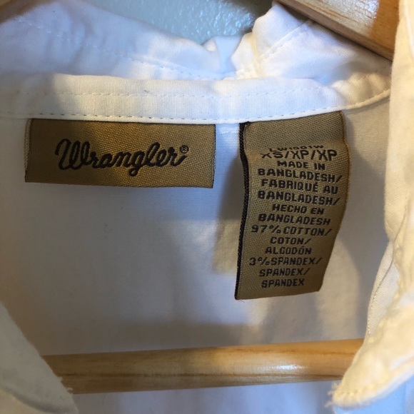 Wrangler extra small white button up shirt - Picture 3 of 7